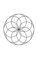 Eenvoudige mandala kleurplaat 2